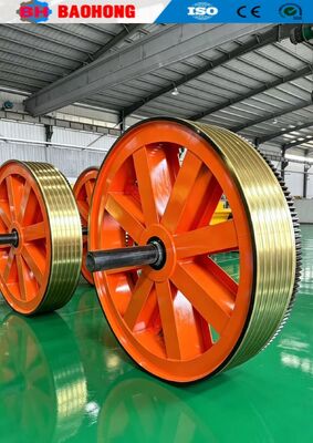 เครื่องดึงสายเคเบิลแบบล้อคู่สำหรับเครื่องพันสายไฟและสายเคเบิล