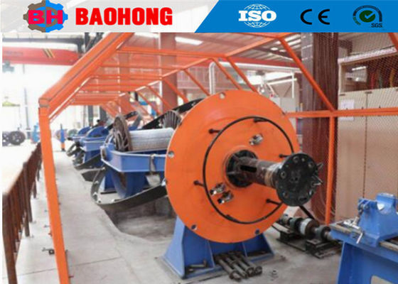 สายเคเบิลทองแดงและลวดเหล็กข้ามประเภท Stranding Machine เหล็กชุบสังกะสี Strand
