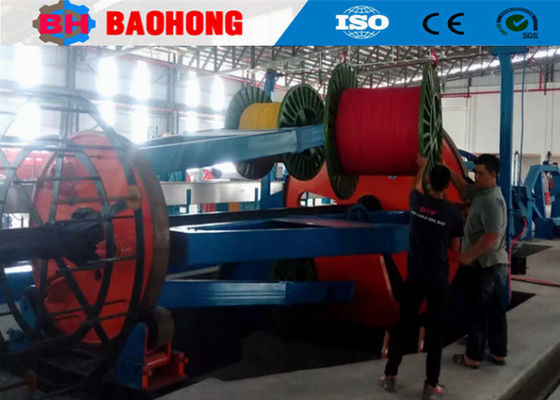 เครื่องวางสายเคเบิล PLC 1800mm Bobbins Cable Making Equipment